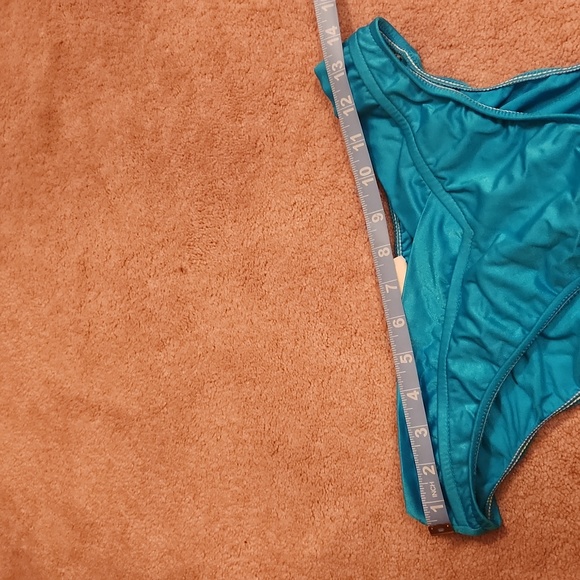 Sun Streak Woman's Bikini Bottom with cross over front in Turquoise Blue - Picture 6 of 6